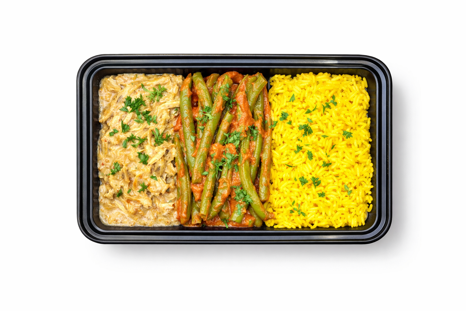 Caribbean Chicken with Yellow Rice and Green Beans
