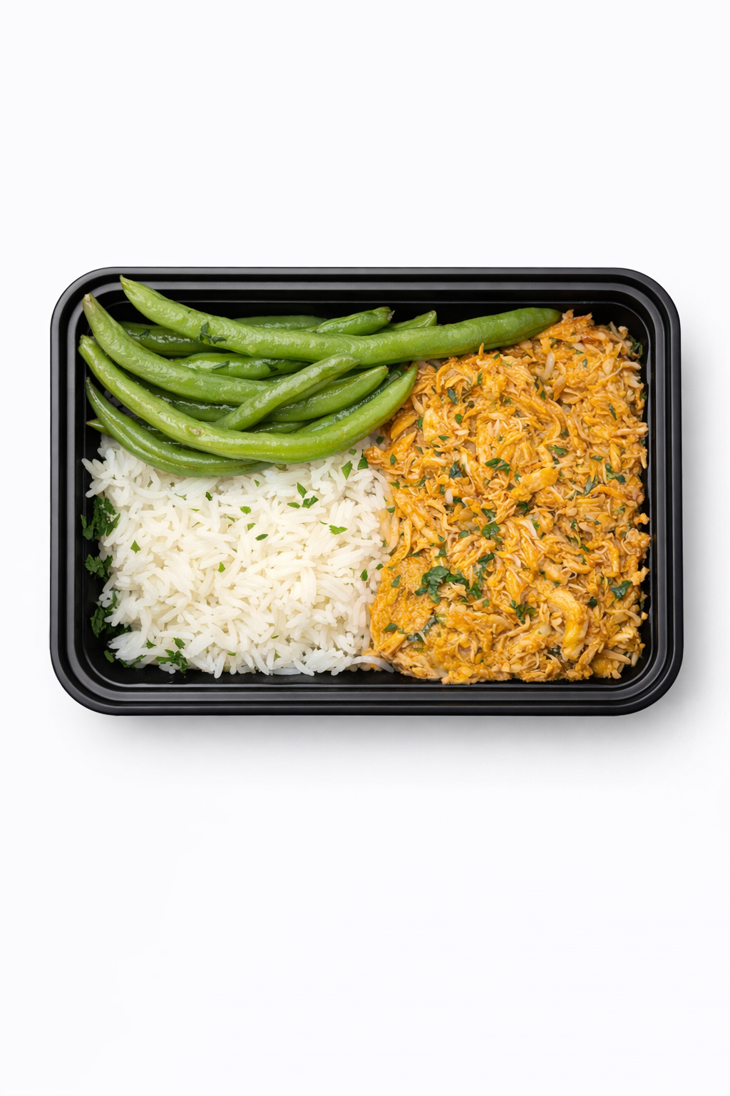 Thai Coconut Chicken with Basmati Rice and Roasted Green Beans