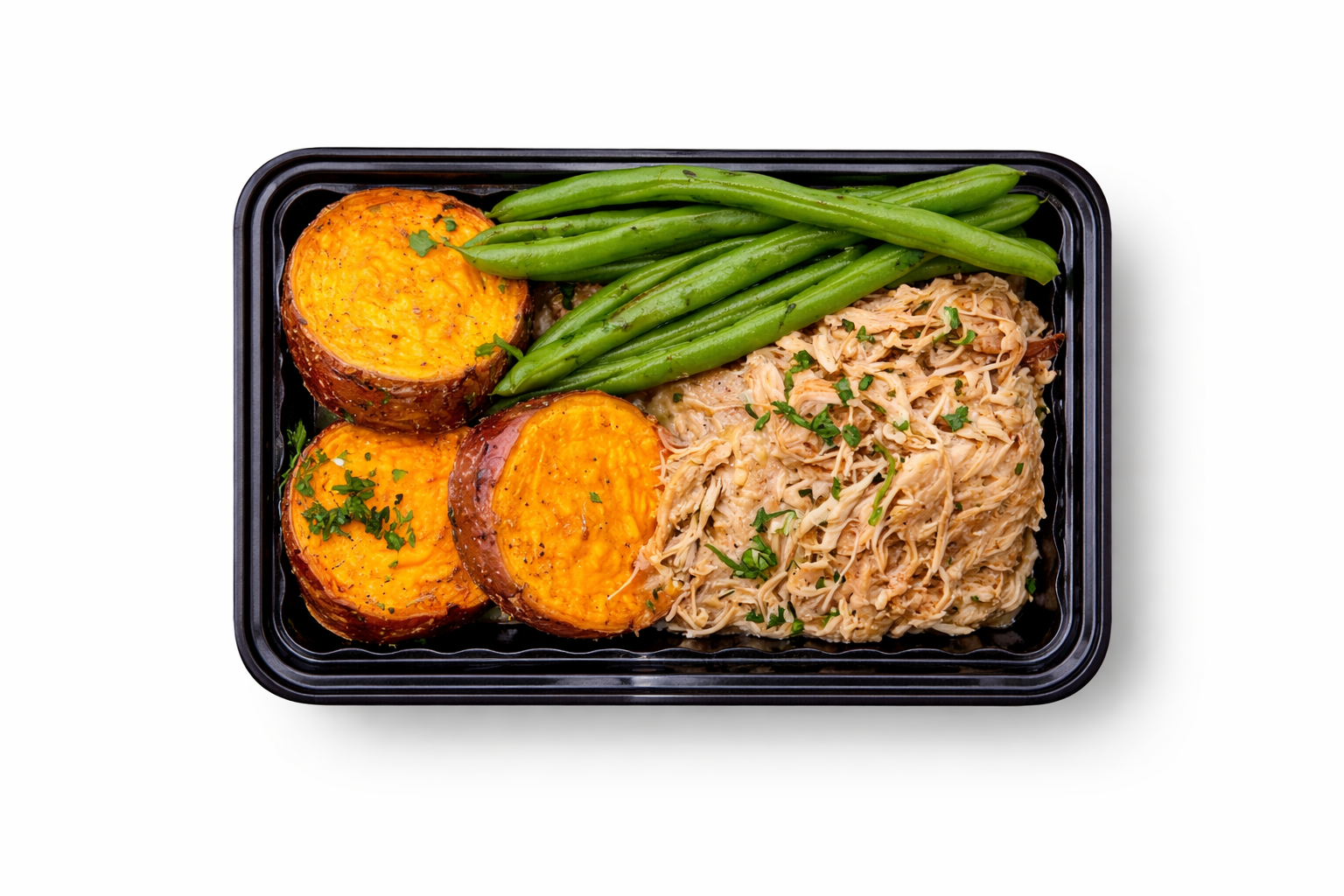 Honey Lime Chicken with Spicy Sweet Potatoes and Roasted Green Beans