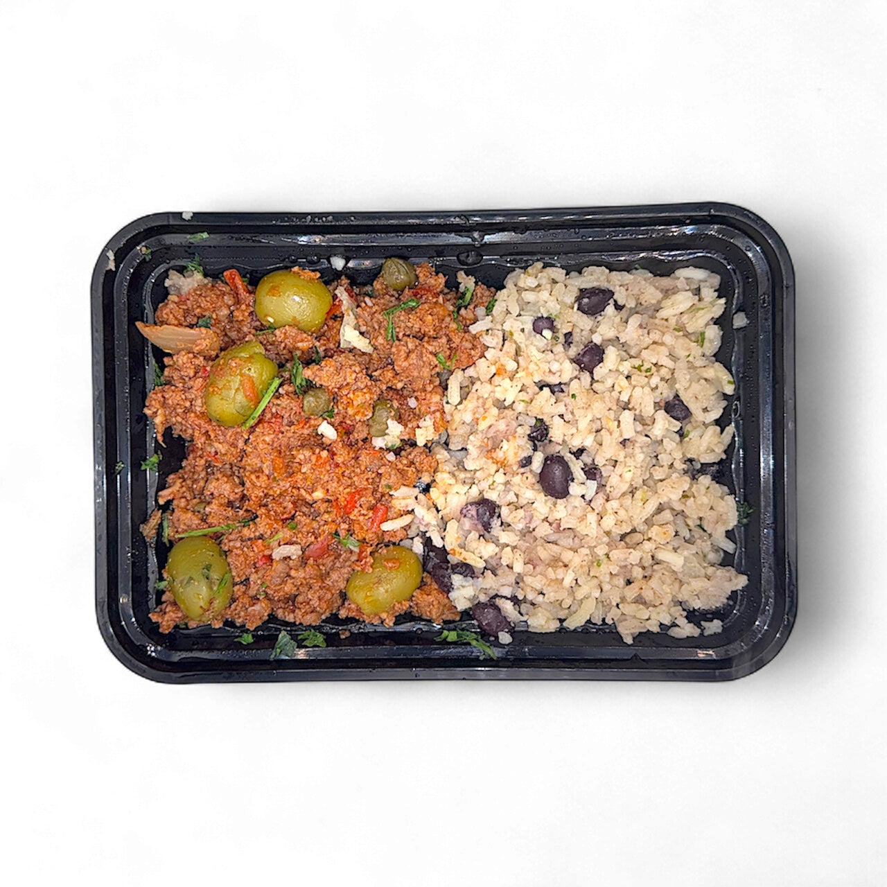 Beef Picadillo with Black Beans and Rice