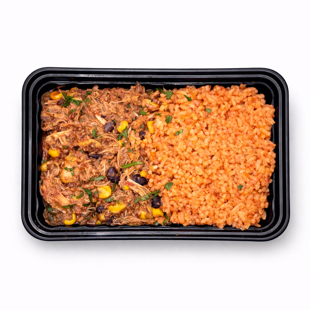 Chicken Taco Bowl and Spanish Rice