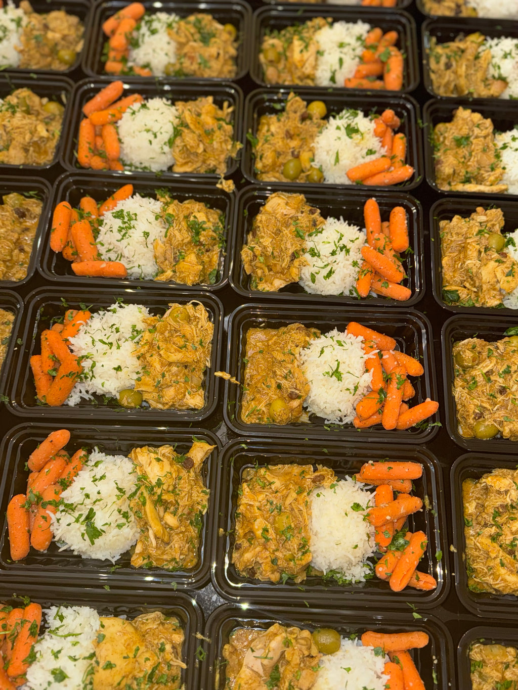 Moroccan Chicken with Basmati Rice and Honey Garlic Carrots