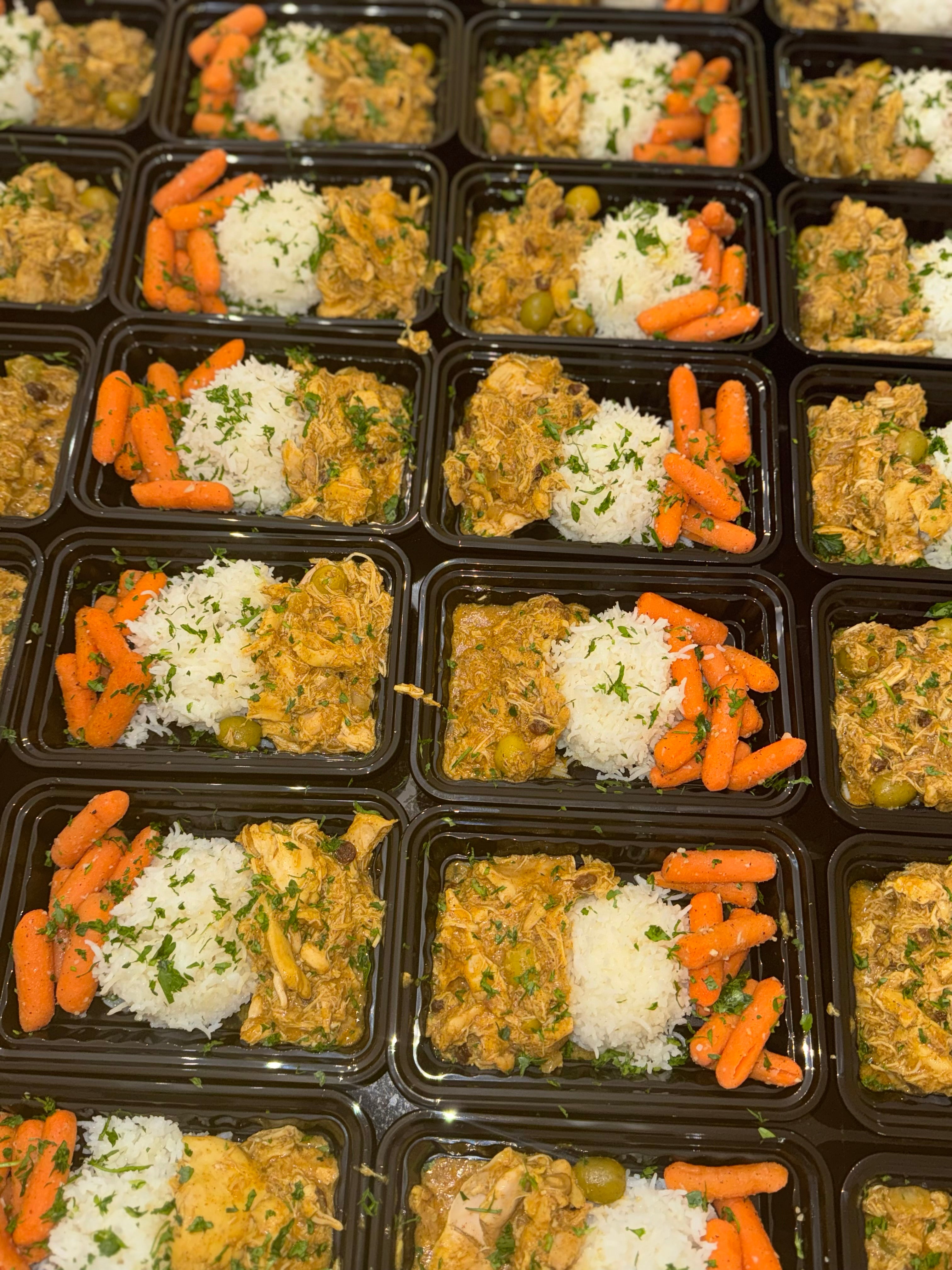 Moroccan Chicken with Basmati Rice and Honey Garlic Carrots