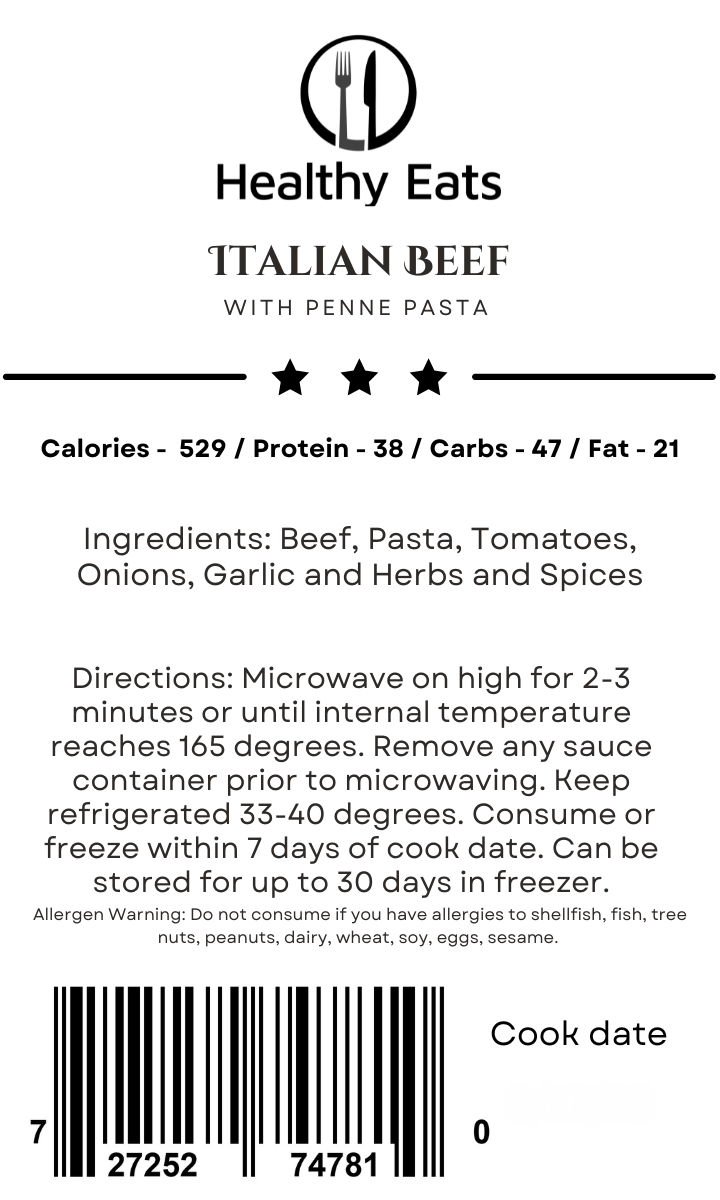 Italian Beef with Penne Pasta