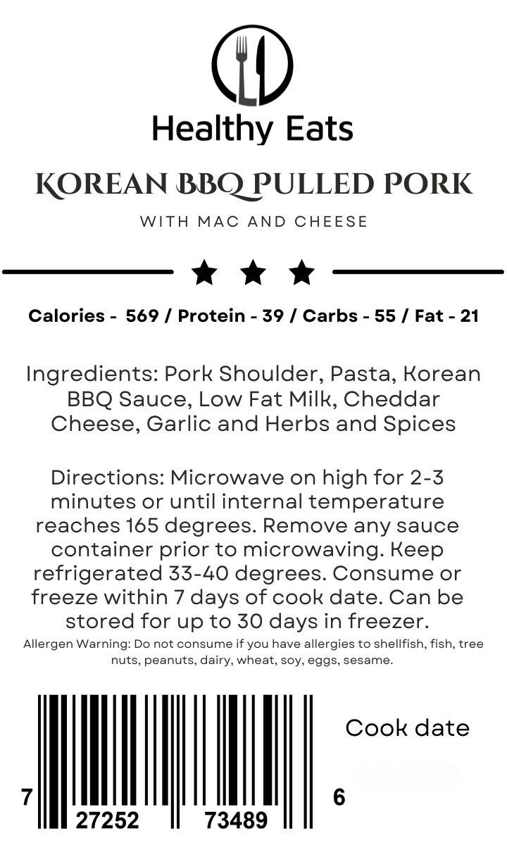Korean BBQ Pulled Pork with Mac and Cheese