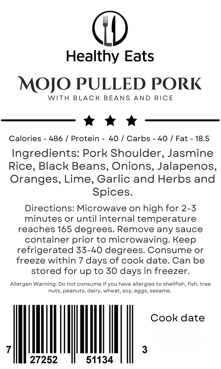 Mojo Pulled Pork with Black Beans and Rice