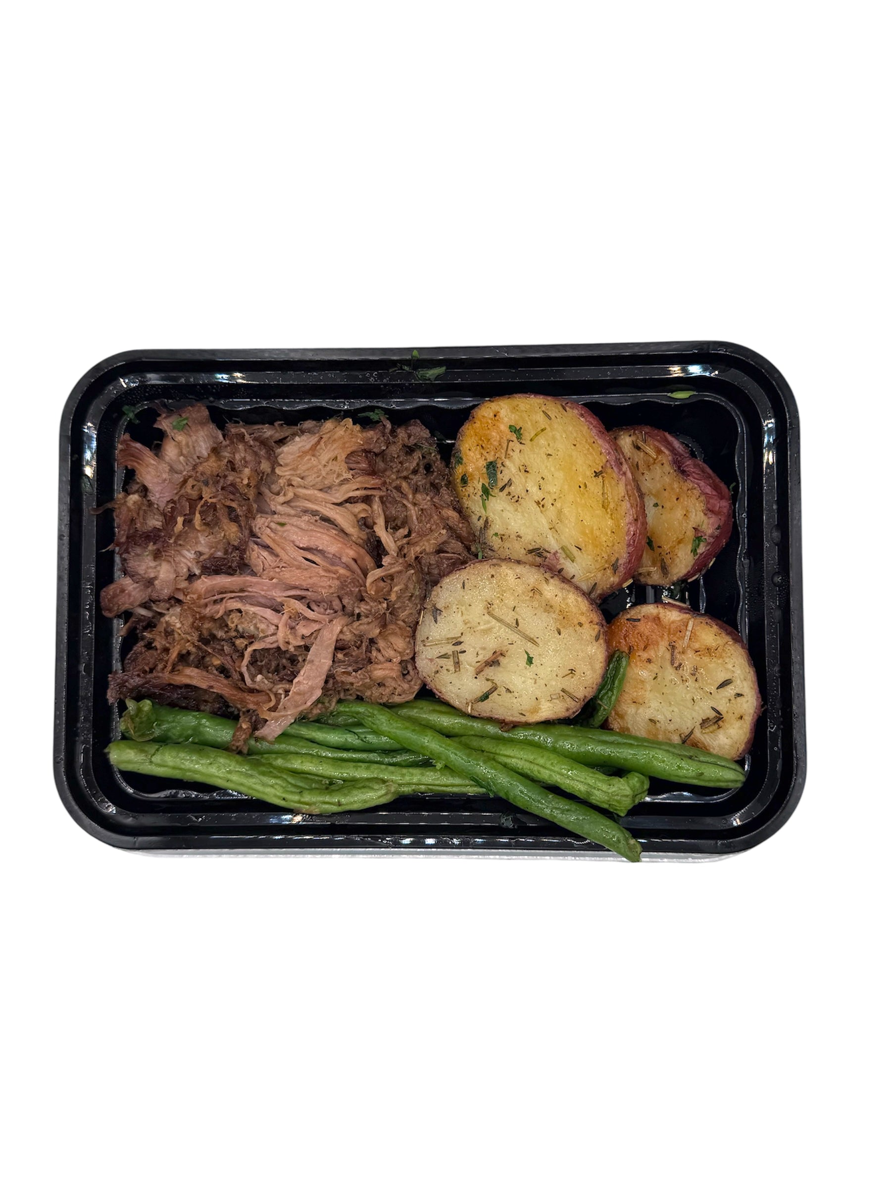 Beef Carbonnade with Rosemary Potatoes and Roasted Green Beans