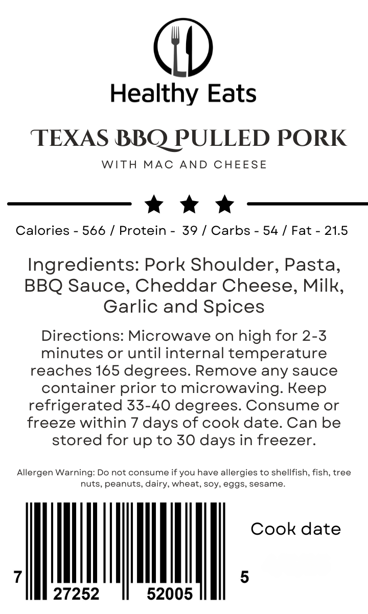 Texas Pulled Pork and Macaroni and Cheese