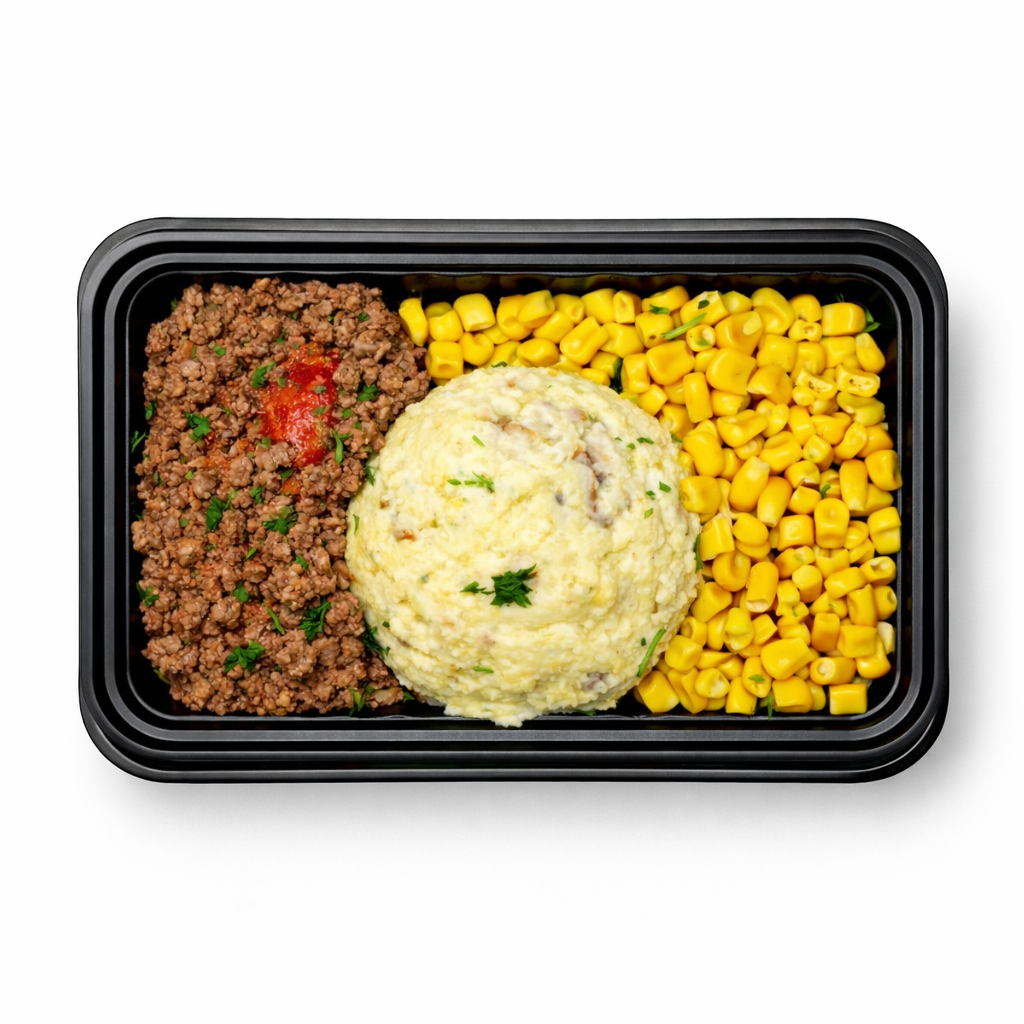 Sloppy Joe's with Garlic Mashed Potatoes and Creamed Corn