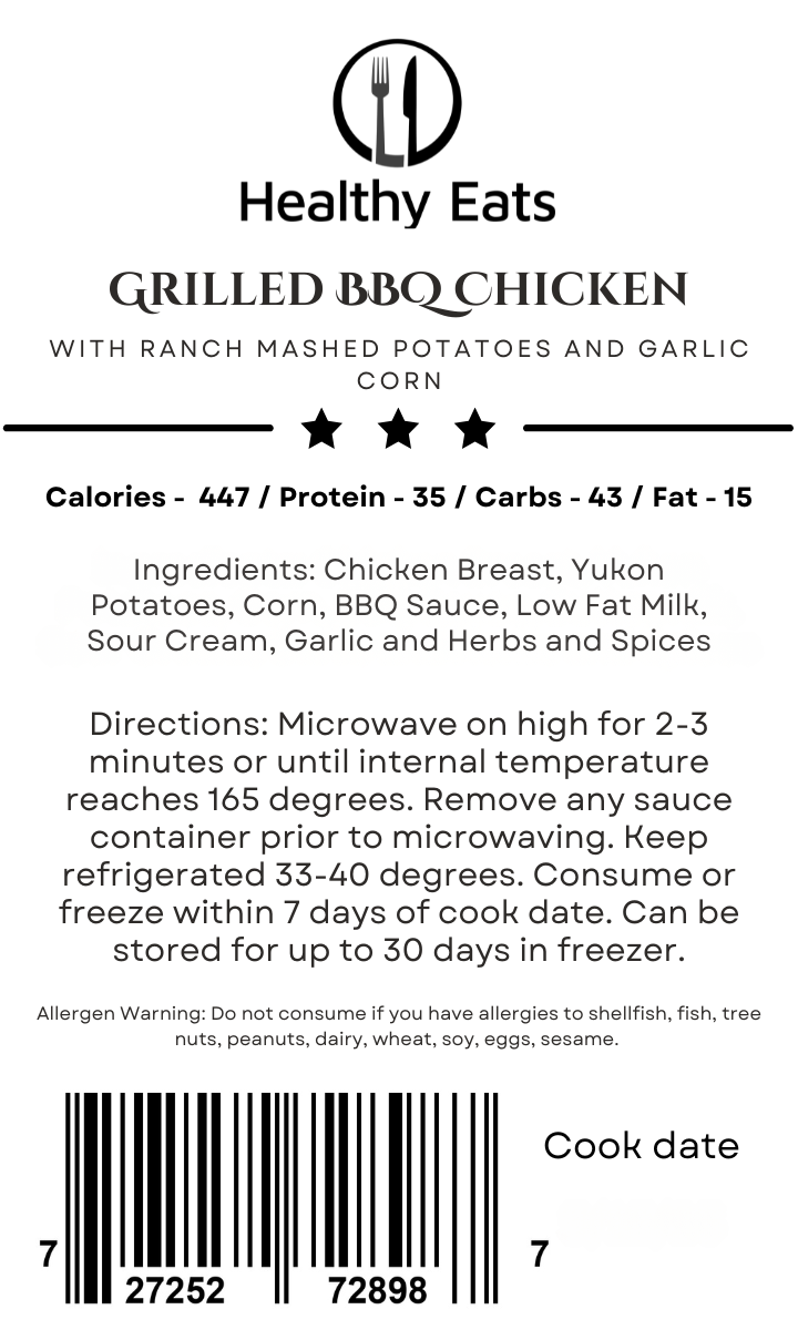 Grilled BBQ Chicken with Ranch Mashed Potatoes and Garlic Corn