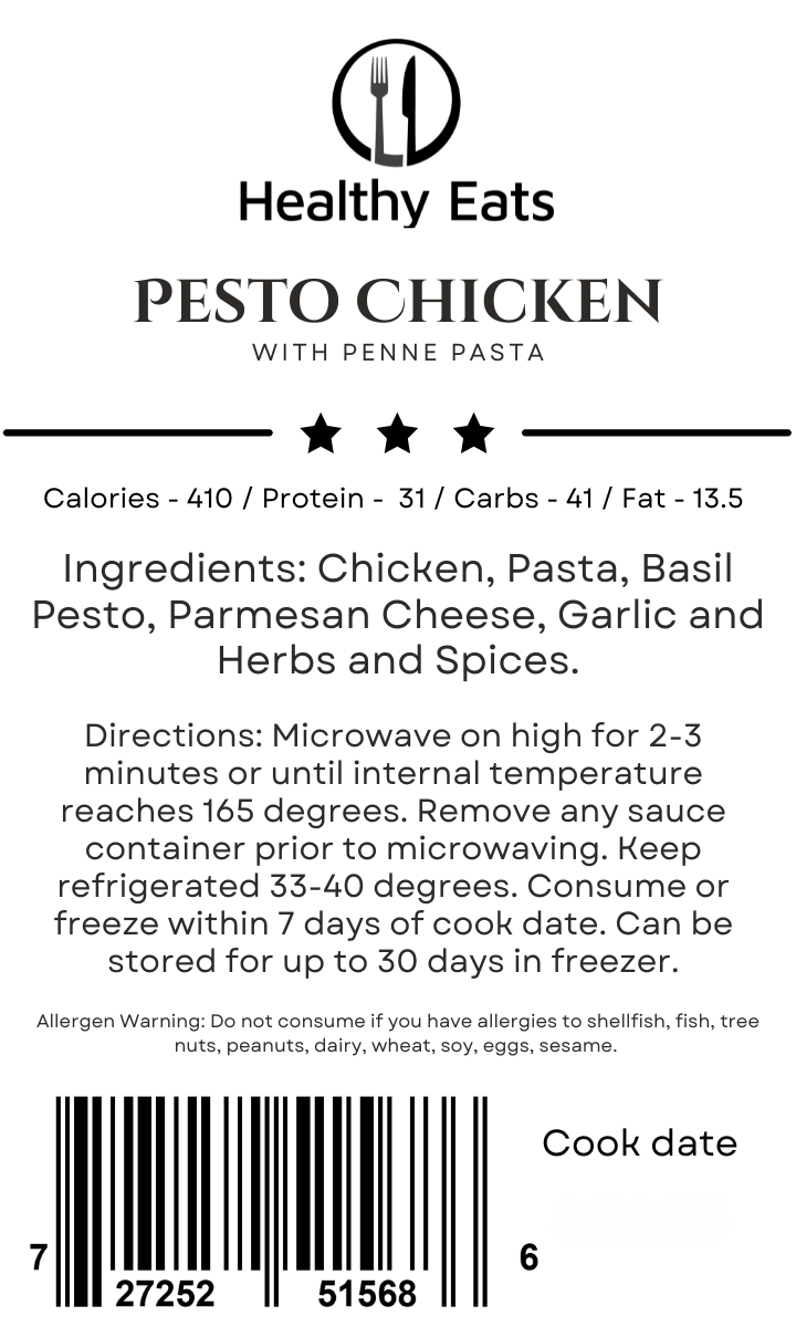 Pesto Chicken with Penne Pasta